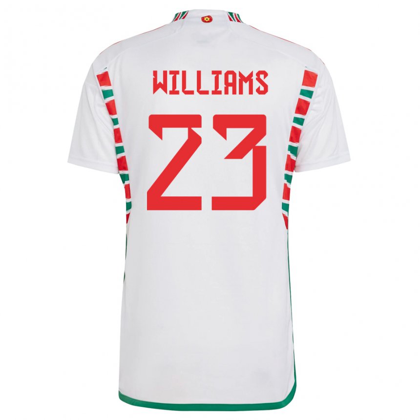 Niño Camiseta Gales Chloe Williams #23 Blanco 2ª Equipación 22-24 La Camisa México