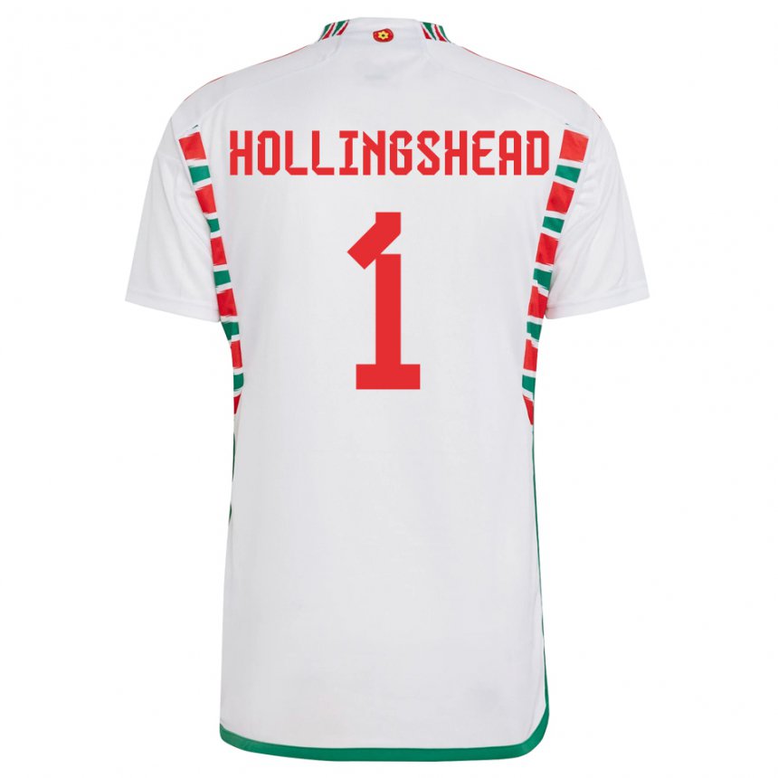 Niño Camiseta Gales Ronnie Hollingshead #1 Blanco 2ª Equipación 22-24 La Camisa México