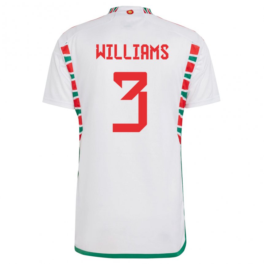 Niño Camiseta Gales Zac Williams #3 Blanco 2ª Equipación 22-24 La Camisa México