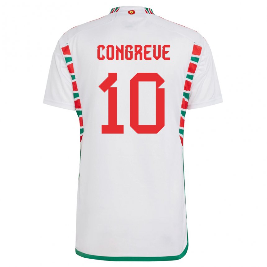 Niño Camiseta Gales Cameron Congreve #10 Blanco 2ª Equipación 22-24 La Camisa México