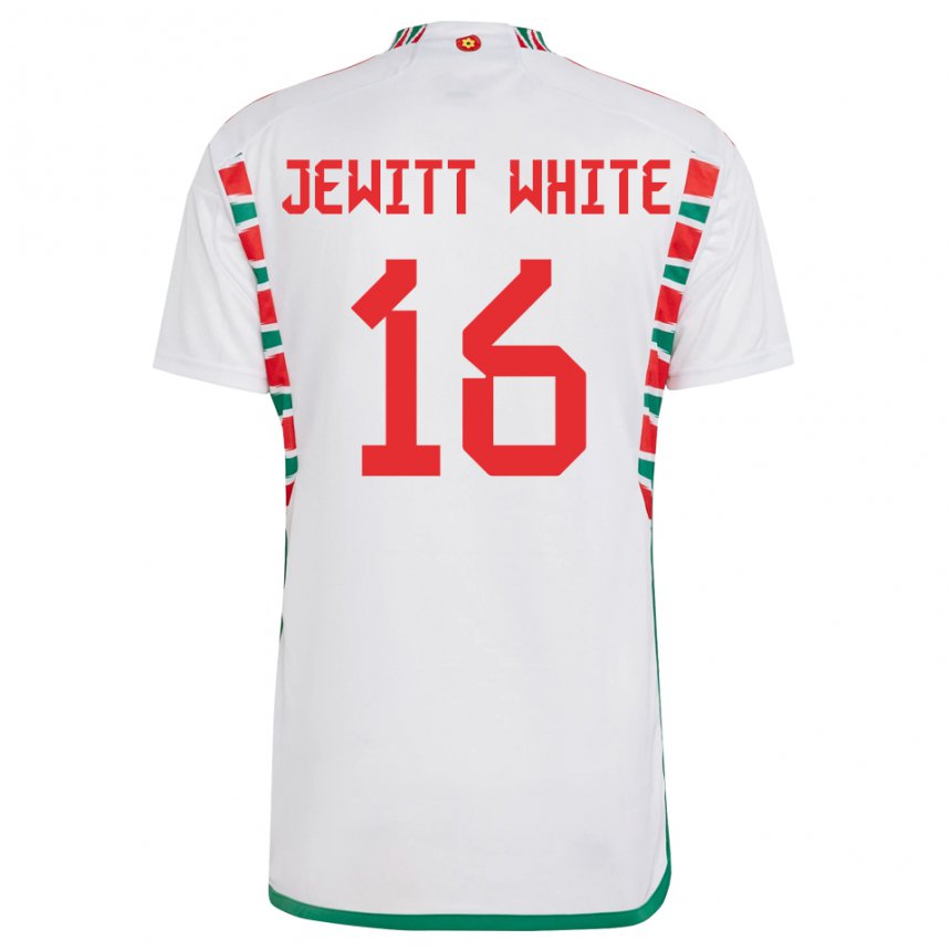 Niño Camiseta Gales Harry Jewitt White #16 Blanco 2ª Equipación 22-24 La Camisa México