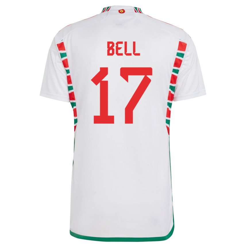 Niño Camiseta Gales Zac Bell #17 Blanco 2ª Equipación 22-24 La Camisa México