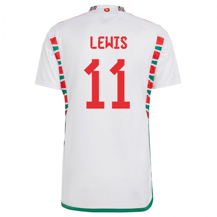 Niño Camiseta Gales Sonny Lewis #11 Blanco 2ª Equipación 22-24 La Camisa México