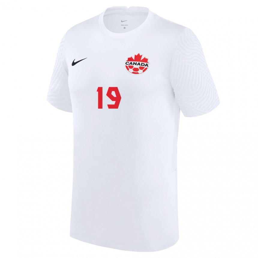 Niño Camiseta Canadá Adriana Leon #19 Blanco 2ª Equipación 22-24 La Camisa México