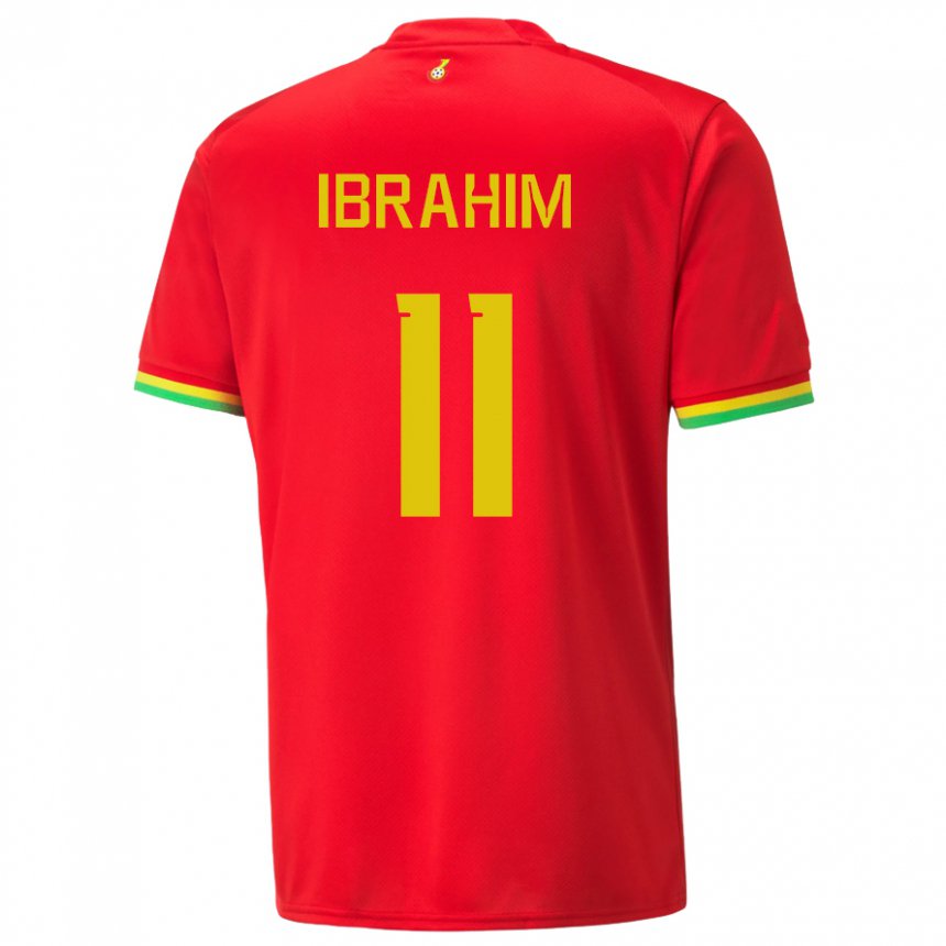 Niño Camiseta Ghana Zubairu Ibrahim #11 Rojo 2ª Equipación 22-24 La Camisa México