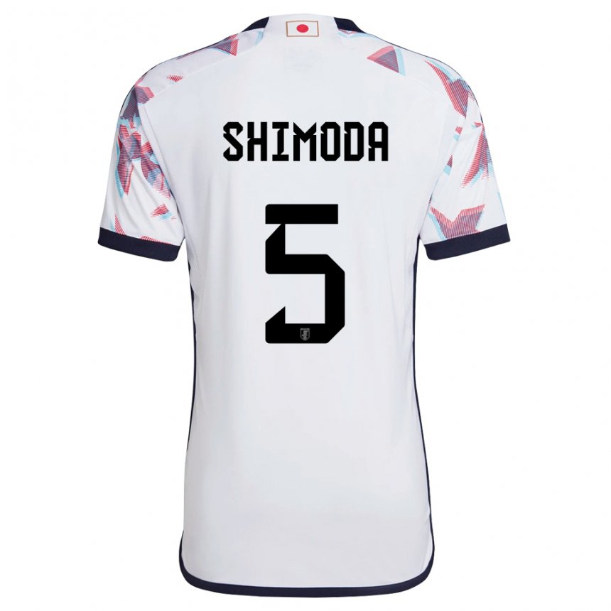 Niño Camiseta Japón Yoshihiro Shimoda #5 Blanco 2ª Equipación 22-24 La Camisa México