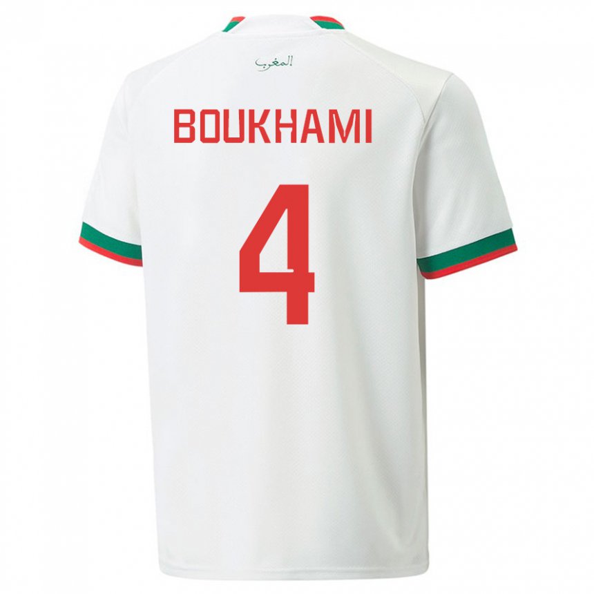 Niño Camiseta Marruecos Siham Boukhami #4 Blanco 2ª Equipación 22-24 La Camisa México