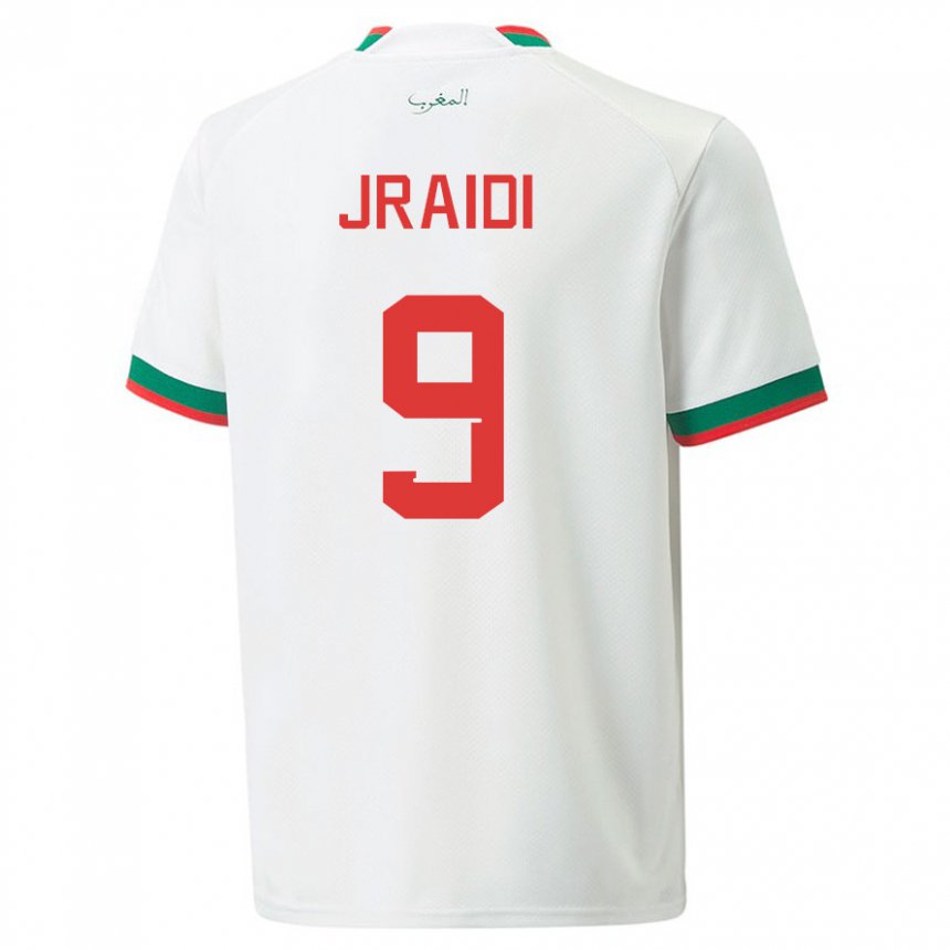 Niño Camiseta Marruecos Ibtissam Jraidi #9 Blanco 2ª Equipación 22-24 La Camisa México