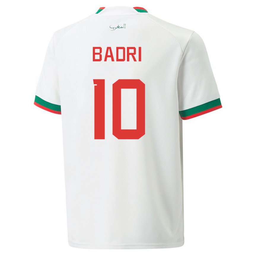 Niño Camiseta Marruecos Najat Badri #10 Blanco 2ª Equipación 22-24 La Camisa México