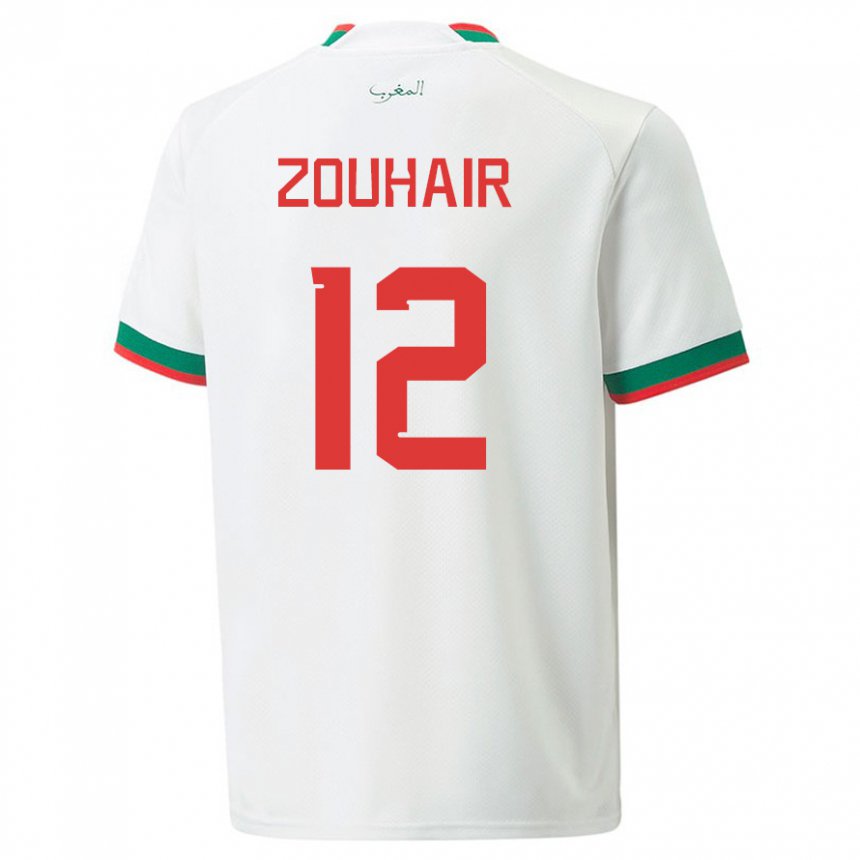 Niño Camiseta Marruecos Assia Zouhair #12 Blanco 2ª Equipación 22-24 La Camisa México