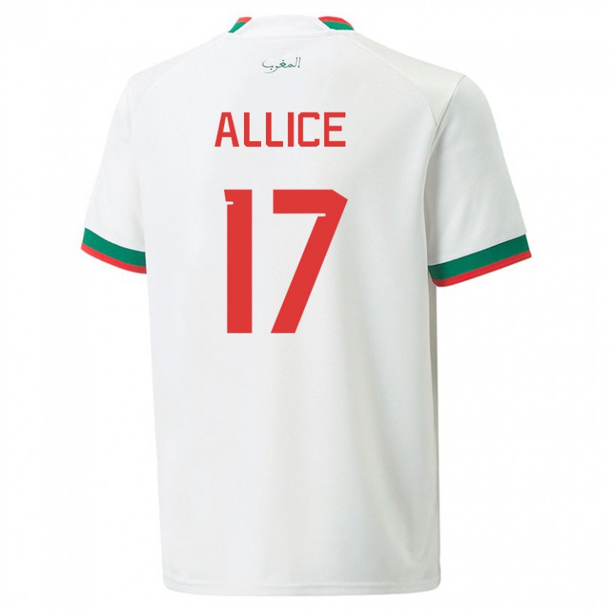 Niño Camiseta Marruecos Eva Allice #17 Blanco 2ª Equipación 22-24 La Camisa México