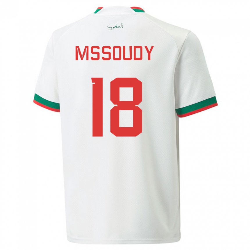 Niño Camiseta Marruecos Sanaa Mssoudy #18 Blanco 2ª Equipación 22-24 La Camisa México