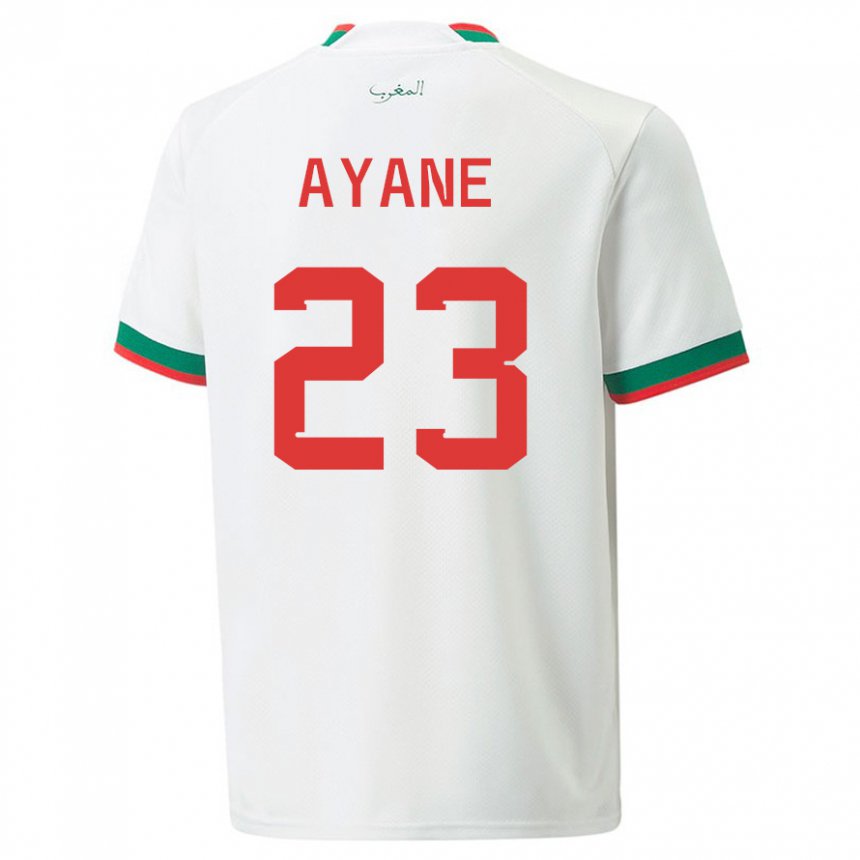 Niño Camiseta Marruecos Rosella Ayane #23 Blanco 2ª Equipación 22-24 La Camisa México