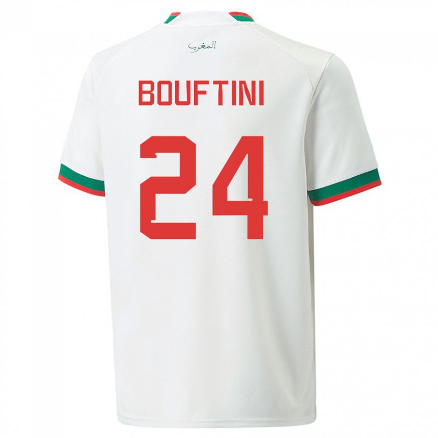 Niño Camiseta Marruecos Sofia Bouftini #24 Blanco 2ª Equipación 22-24 La Camisa México