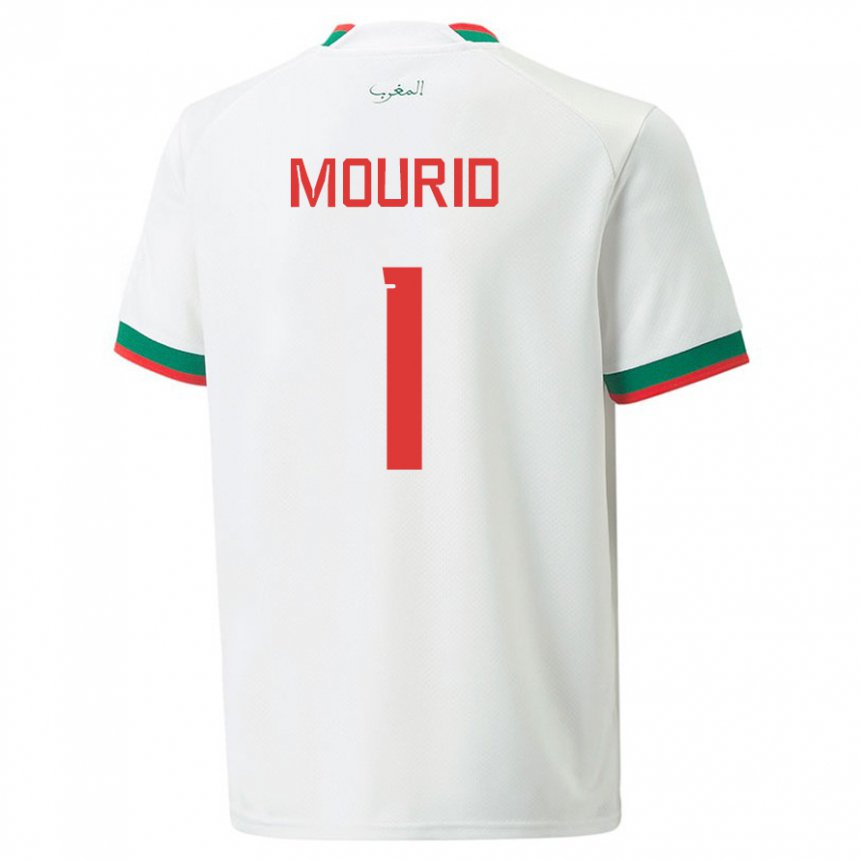 Niño Camiseta Marruecos Taha Mourid #1 Blanco 2ª Equipación 22-24 La Camisa México