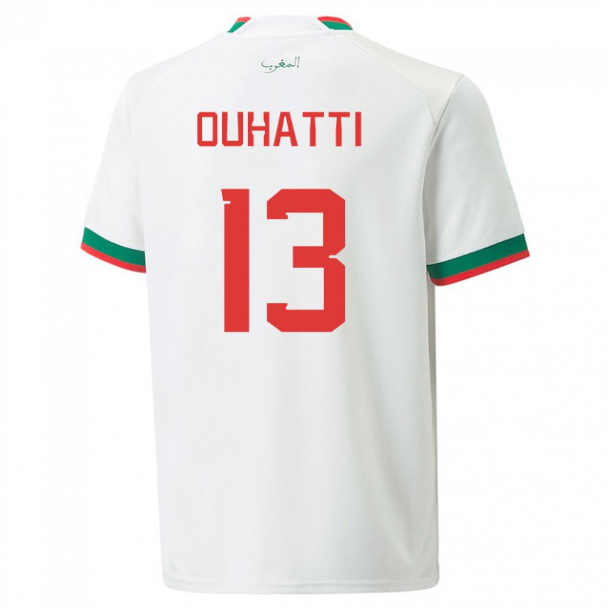 Niño Camiseta Marruecos Aymane Ouhatti #13 Blanco 2ª Equipación 22-24 La Camisa México