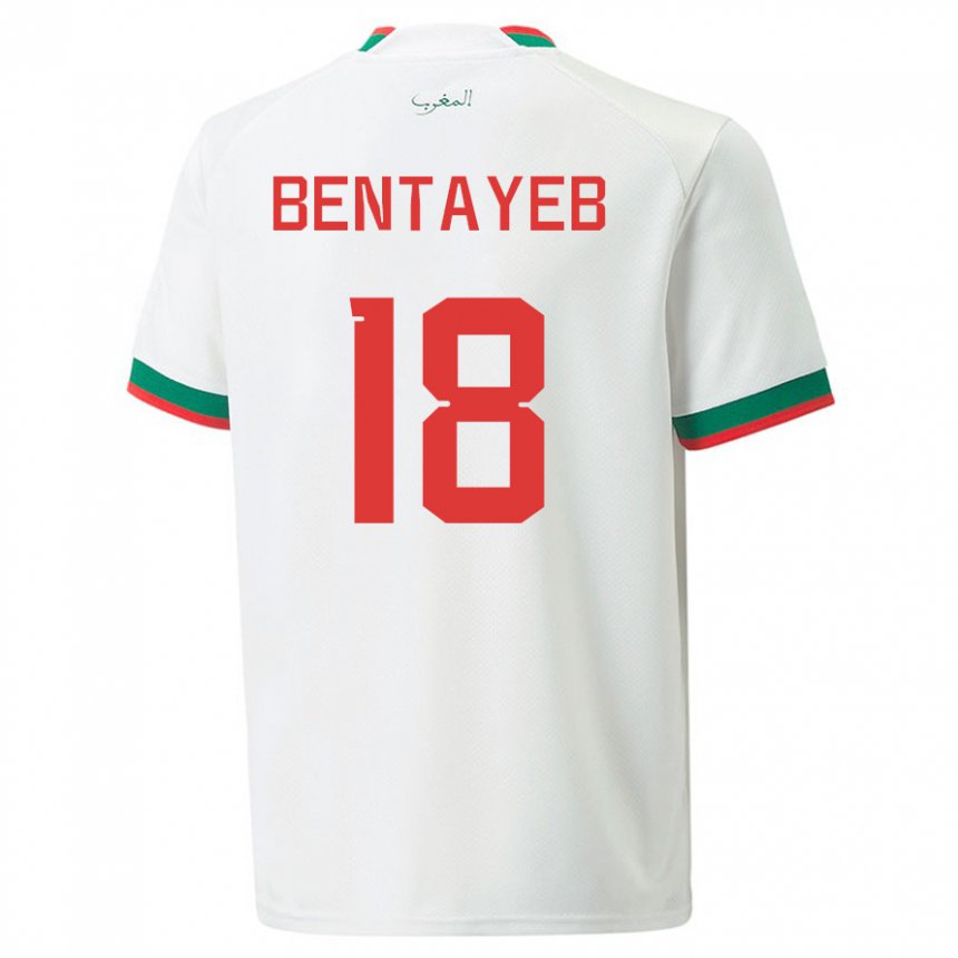 Niño Camiseta Marruecos Tawfik Bentayeb #18 Blanco 2ª Equipación 22-24 La Camisa México