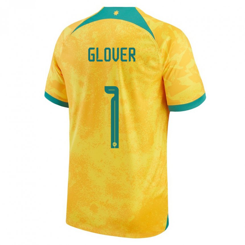 Hombre Camiseta Australia Thomas Glover #1 Dorado 1ª Equipación 22-24 La Camisa México