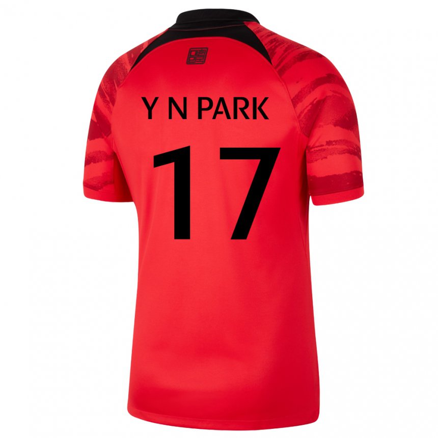Hombre Camiseta Corea Del Sur Park Ye Na #17 Negro Rojo 1ª Equipación 22-24 La Camisa México