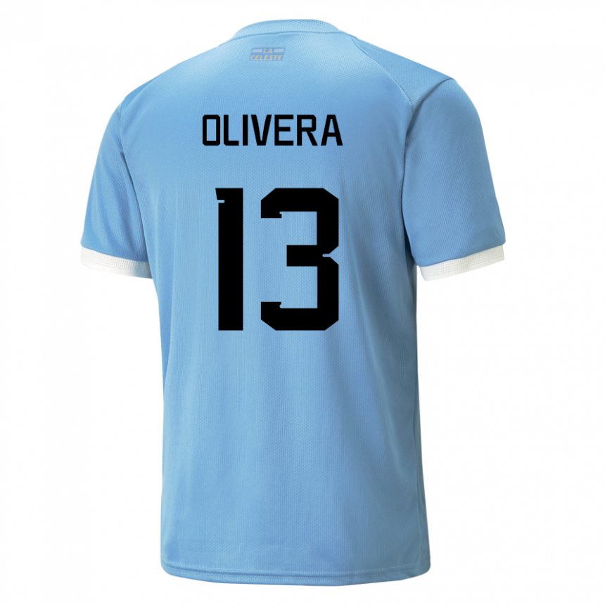 Hombre Camiseta Uruguay Sofia Olivera #13 Azul 1ª Equipación 22-24 La Camisa México