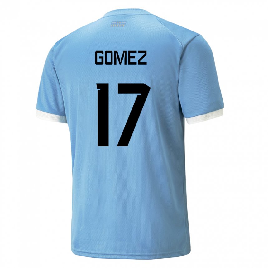 Hombre Camiseta Uruguay Cecilia Gomez #17 Azul 1ª Equipación 22-24 La Camisa México