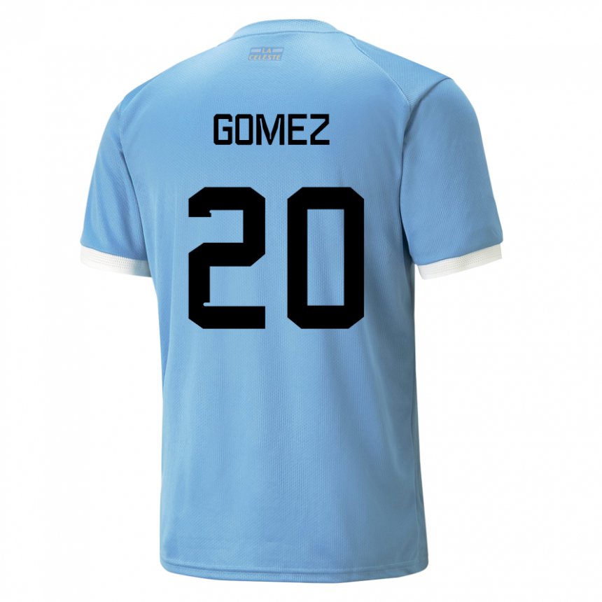 Hombre Camiseta Uruguay Luciana Gomez #20 Azul 1ª Equipación 22-24 La Camisa México