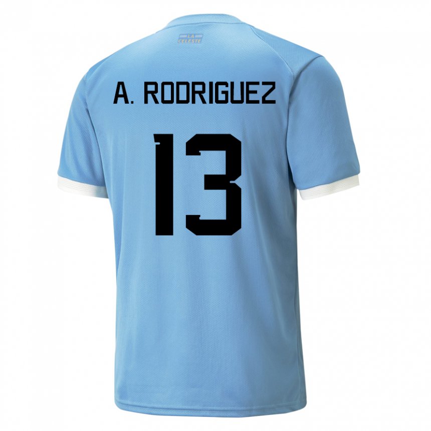 Hombre Camiseta Uruguay Agustin Rodriguez #13 Azul 1ª Equipación 22-24 La Camisa México
