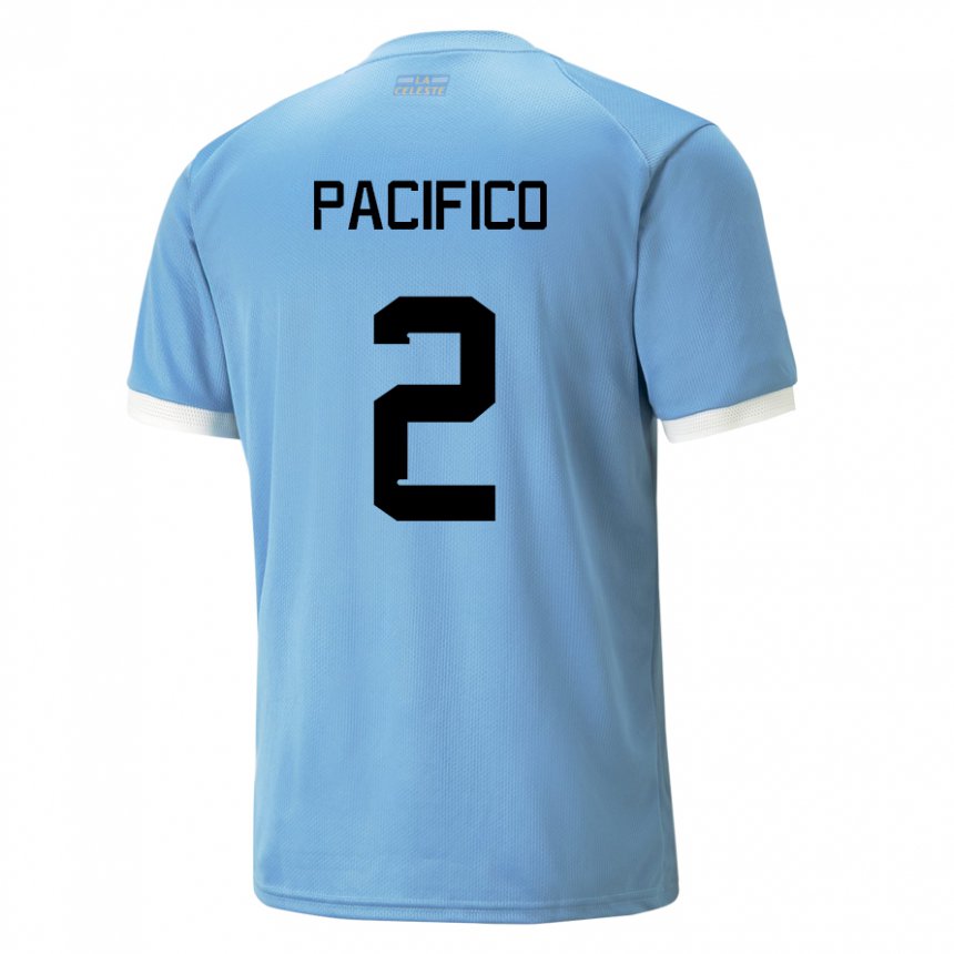 Hombre Camiseta Uruguay Patricio Pacifico #2 Azul 1ª Equipación 22-24 La Camisa México