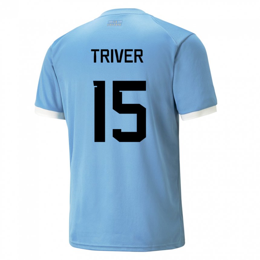 Hombre Camiseta Uruguay Francisco Triver #15 Azul 1ª Equipación 22-24 La Camisa México