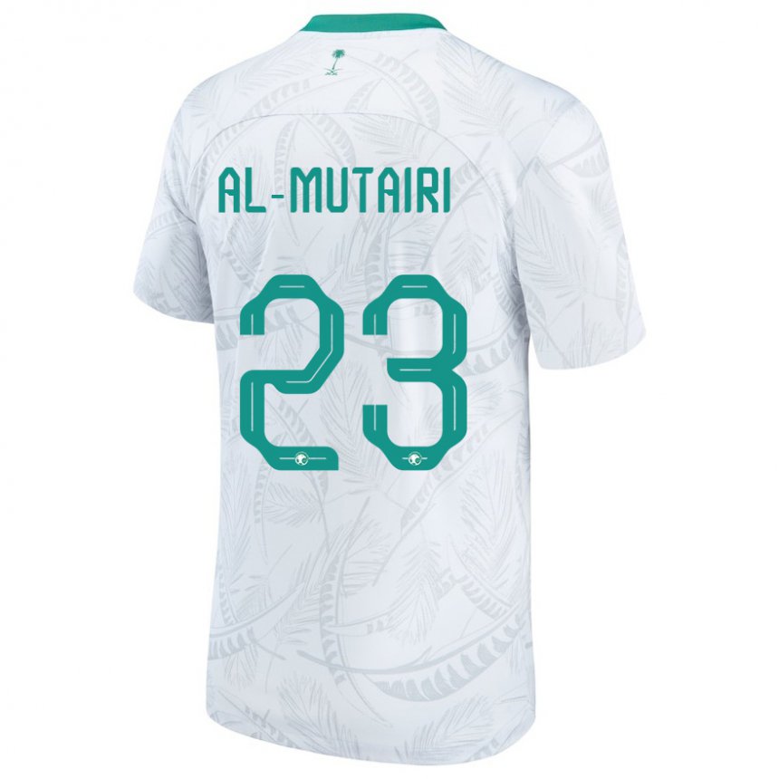 Hombre Camiseta Arabia Saudita Turki Al Mutairi #23 Blanco 1ª Equipación 22-24 La Camisa México