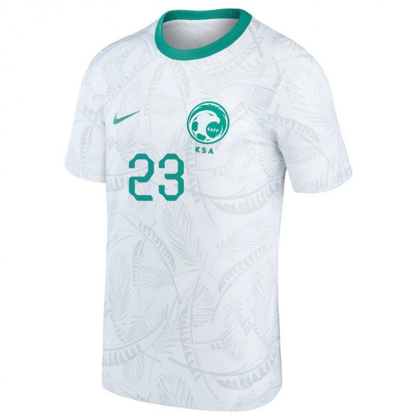 Hombre Camiseta Arabia Saudita Turki Al Mutairi #23 Blanco 1ª Equipación 22-24 La Camisa México