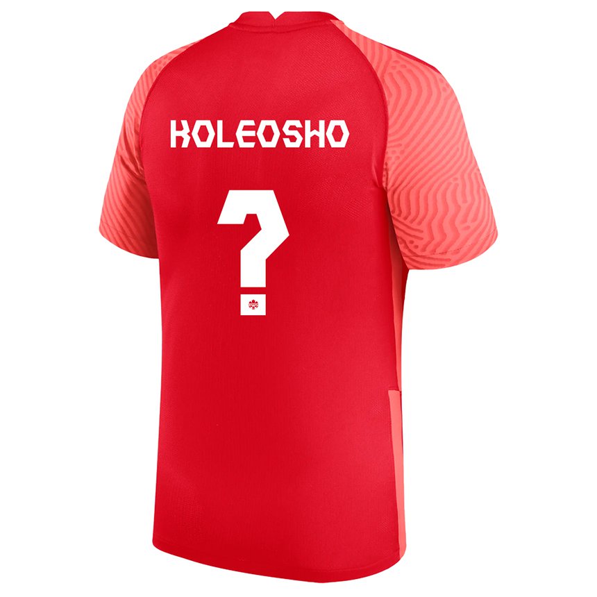 Hombre Camiseta Canadá Luca Koleosho #0 Rojo 1ª Equipación 22-24 La Camisa México