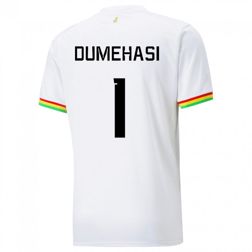 Hombre Camiseta Ghana Fafali Dumehasi #1 Blanco 1ª Equipación 22-24 La Camisa México