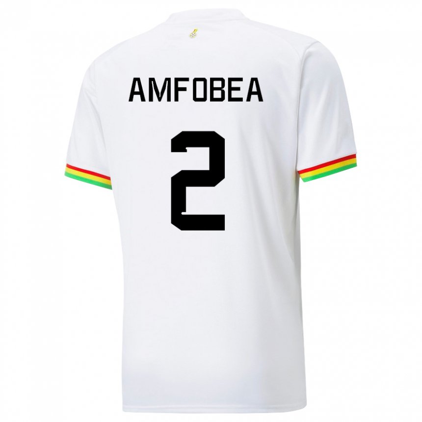 Hombre Camiseta Ghana Gladys Amfobea #2 Blanco 1ª Equipación 22-24 La Camisa México