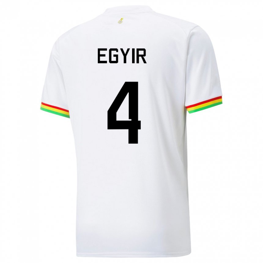 Hombre Camiseta Ghana Janet Egyir #4 Blanco 1ª Equipación 22-24 La Camisa México