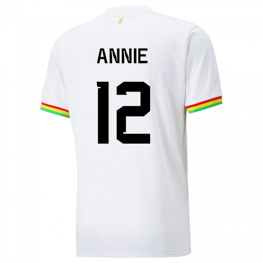 Hombre Camiseta Ghana Henrietta Annie #12 Blanco 1ª Equipación 22-24 La Camisa México