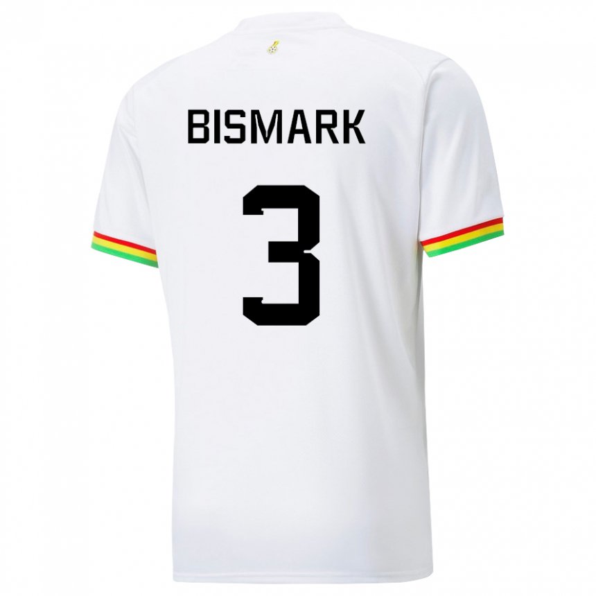 Hombre Camiseta Ghana Anim Bismark #3 Blanco 1ª Equipación 22-24 La Camisa México