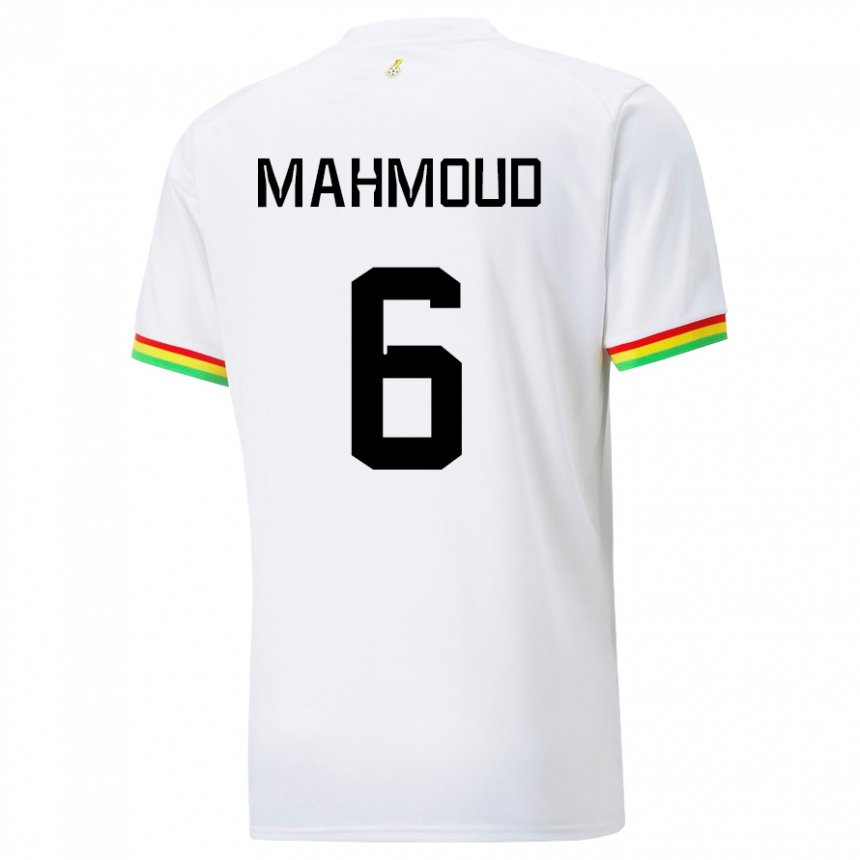 Hombre Camiseta Ghana Mohaison Mahmoud #6 Blanco 1ª Equipación 22-24 La Camisa México