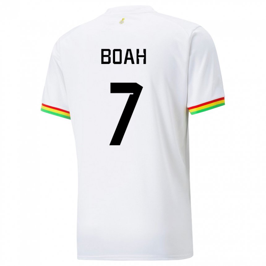 Hombre Camiseta Ghana Collins Boah #7 Blanco 1ª Equipación 22-24 La Camisa México