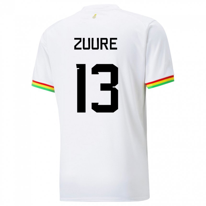 Hombre Camiseta Ghana Moses Salifu Bawa Zuure #13 Blanco 1ª Equipación 22-24 La Camisa México