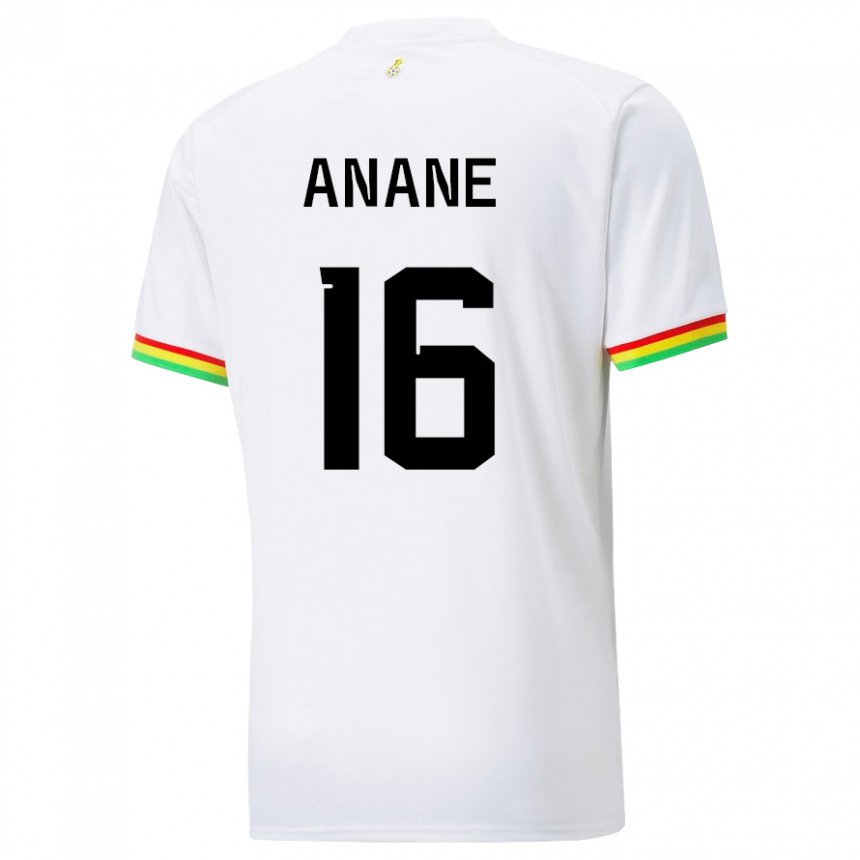 Hombre Camiseta Ghana Vincent Anane #16 Blanco 1ª Equipación 22-24 La Camisa México