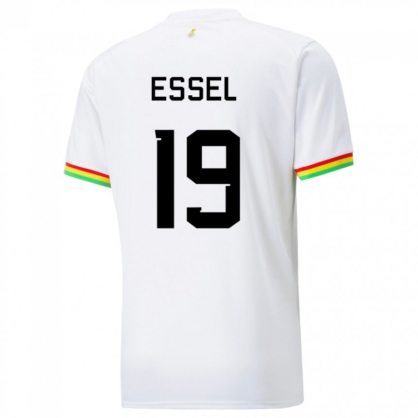 Hombre Camiseta Ghana Aaron Essel #19 Blanco 1ª Equipación 22-24 La Camisa México