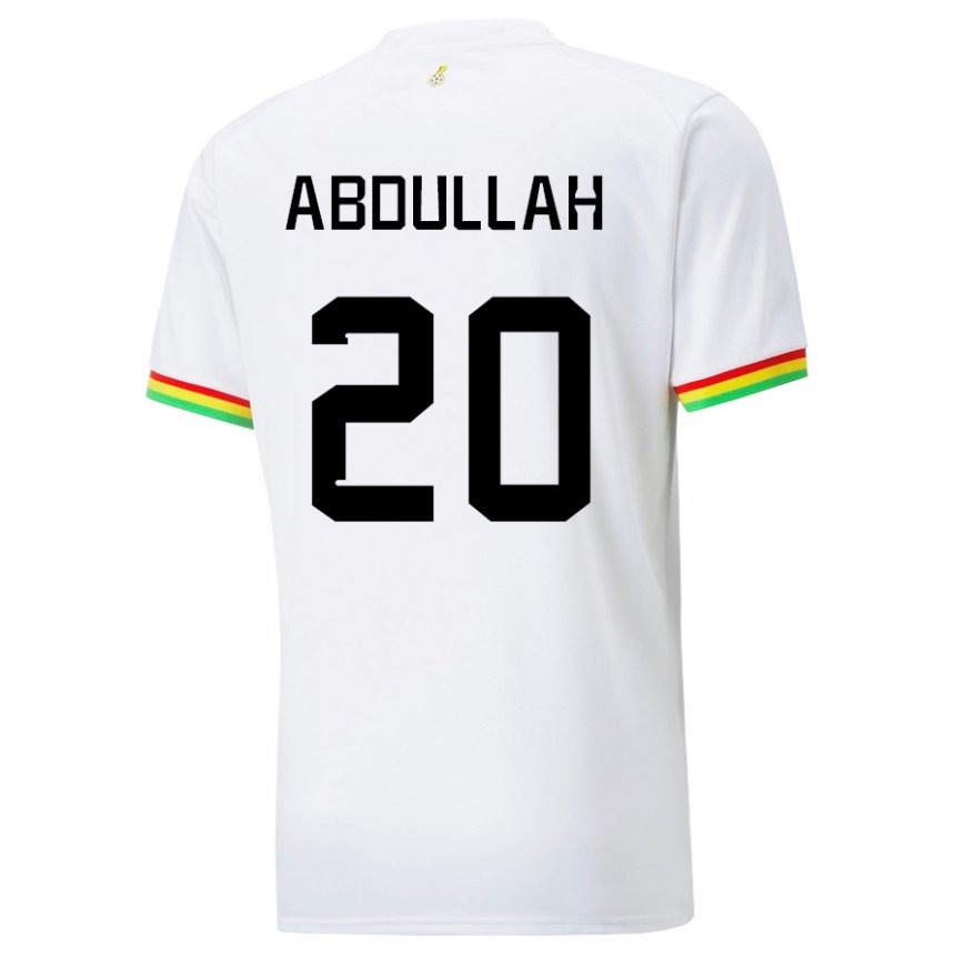 Hombre Camiseta Ghana Razak Abdullah #20 Blanco 1ª Equipación 22-24 La Camisa México