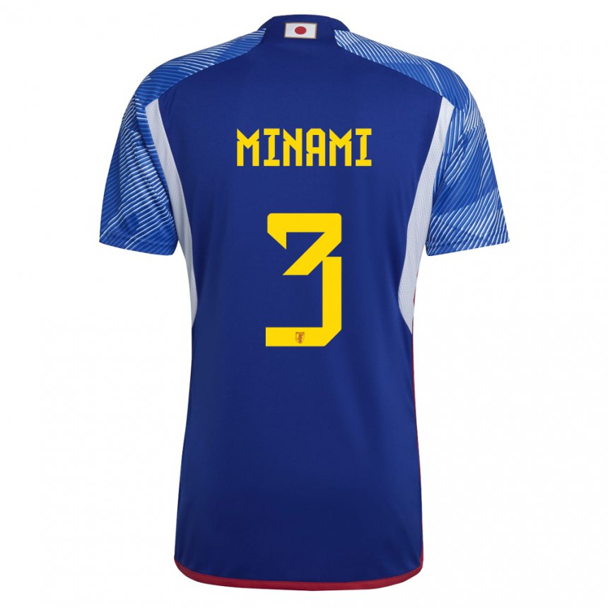 Hombre Camiseta Japón Moeka Minami #3 Azul Real 1ª Equipación 22-24 La Camisa México