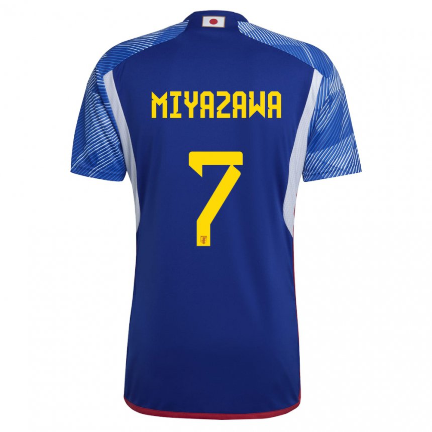 Hombre Camiseta Japón Hinata Miyazawa #7 Azul Real 1ª Equipación 22-24 La Camisa México