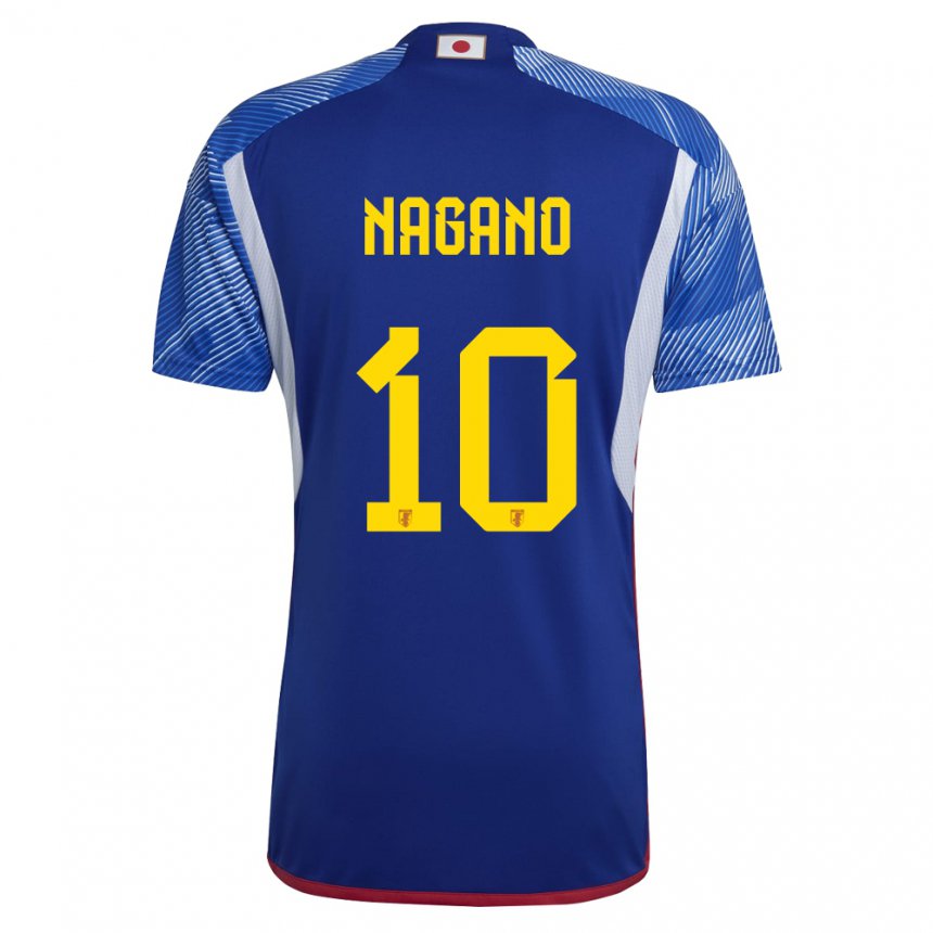 Hombre Camiseta Japón Fuka Nagano #10 Azul Real 1ª Equipación 22-24 La Camisa México