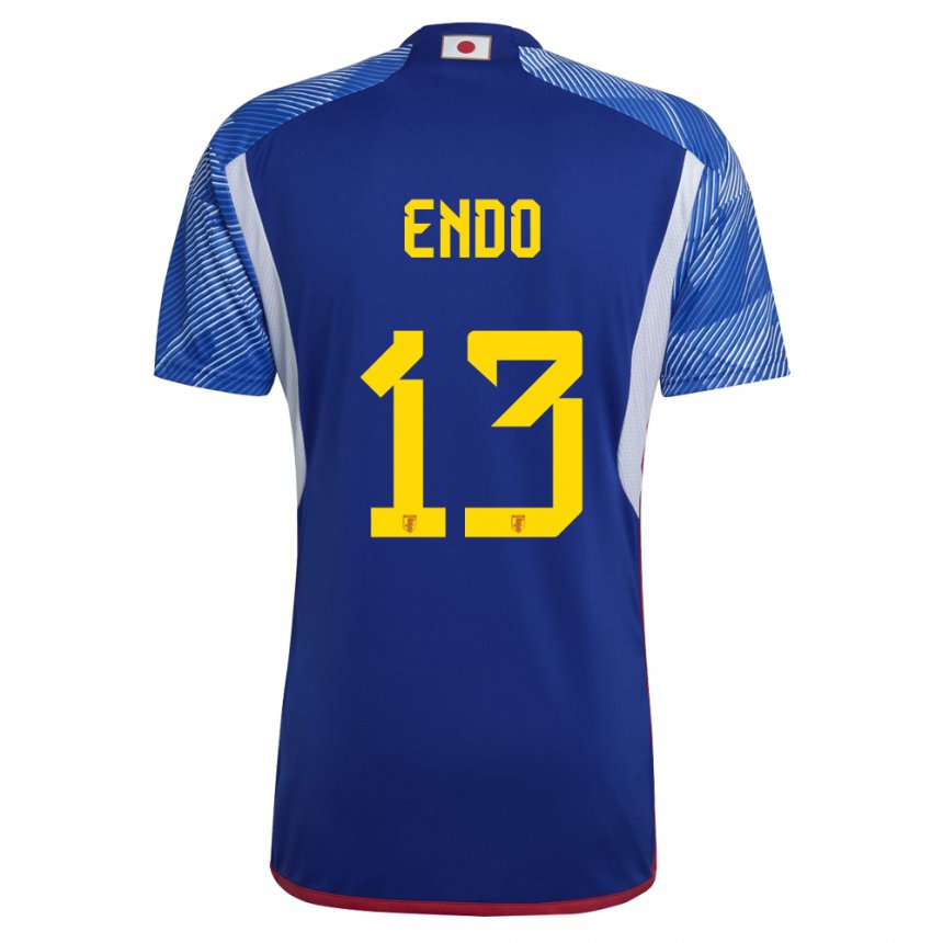 Hombre Camiseta Japón Jun Endo #13 Azul Real 1ª Equipación 22-24 La Camisa México