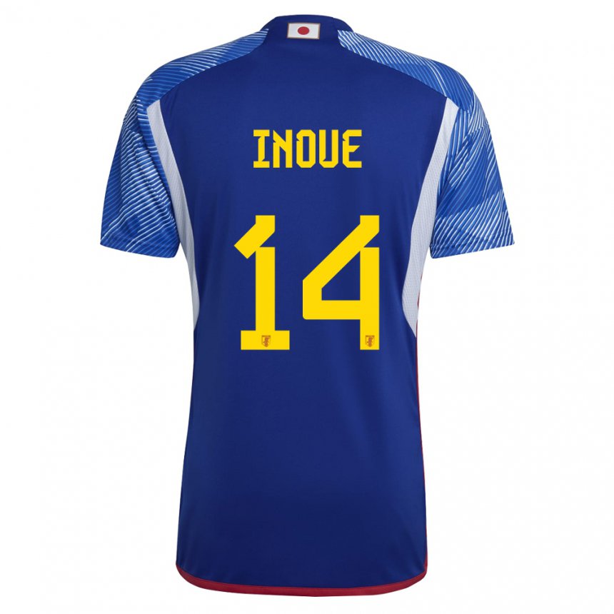 Hombre Camiseta Japón Ayaka Inoue #14 Azul Real 1ª Equipación 22-24 La Camisa México