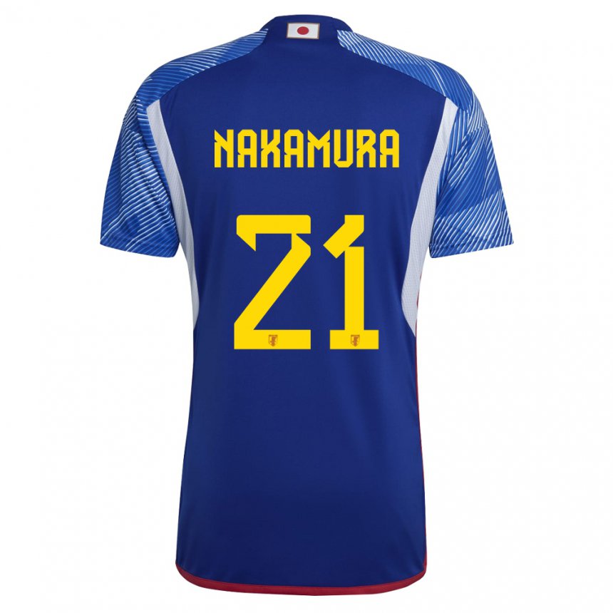 Hombre Camiseta Japón Jiro Nakamura #21 Azul Real 1ª Equipación 22-24 La Camisa México