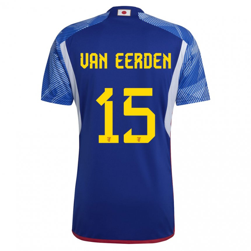 Hombre Camiseta Japón Shawn Van Eerden #15 Azul Real 1ª Equipación 22-24 La Camisa México